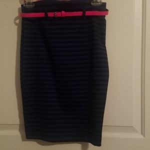 Like new navy and black pencil skirt
